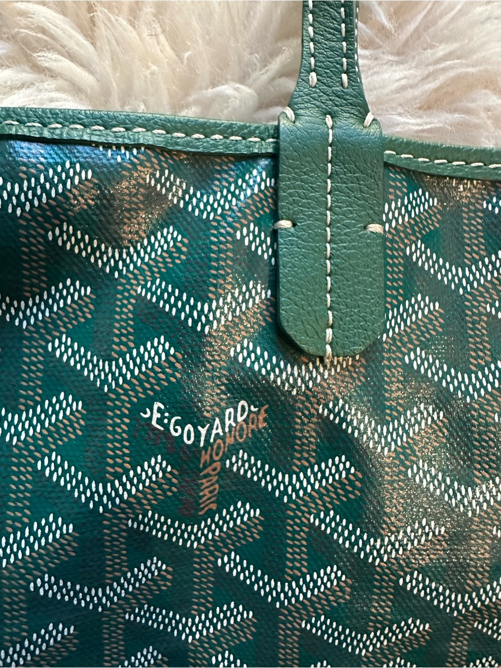 Goyard Green Large St. Louis Tote Bag Goyardine - Picture 7 of 12